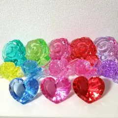 アクリルアイス 置物 大きな薔薇、馬車など