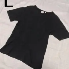 アヴィレックス　Tシャツ Vネック 半袖　黒　ブラック　L