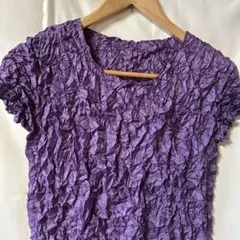 EXELANCETTI カットソー ノースリーブ 紫
