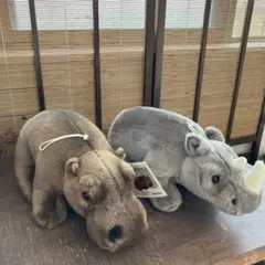 株式会社スクラッチ　リアルアニマル　動物　カバ　サイ　ぬいぐるみ　インテリア