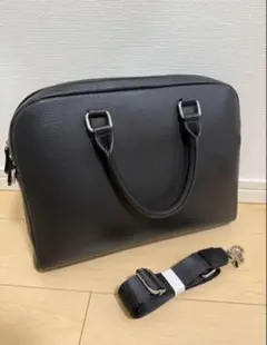 【美品】MURA ビジネスバッグ　ブリーフケース 2wayショルダー シボ革　黒