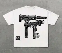 新品　ピストル　MAC-10 Tシャツ ホワイト　ne