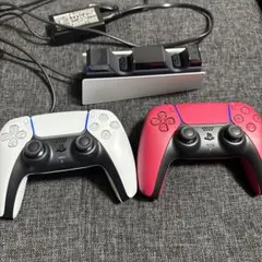ps5 コントローラー 純正2個　純正充電スタンド