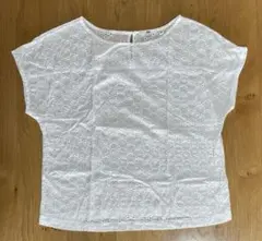 UNIQLユニクロ　ホワイト　刺繍　ブラウス Sサイズ