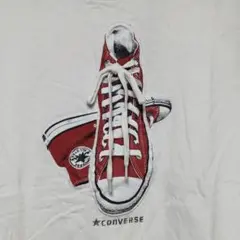 CONVERSE スニーカーイラスト(紐つき) Tシャツ M