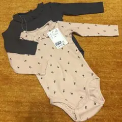 新品だからH&M ボディスーツ 2枚セット 黒・ピンク