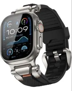 Apple Watch Ultra シルバーブラックバンドと45ミリケースセット