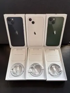 iPhone 13 空箱3セット 色はミッドナイト・スターライト・グリーン