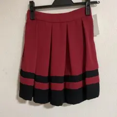 未使用タグ付き INGNI 赤黒 プリーツスカート M