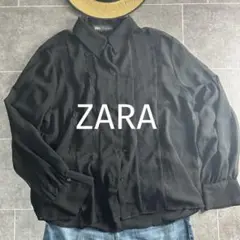 美品⭐︎ZARA ザラ　シアー　オーバーサイズ　シャツブラウス
