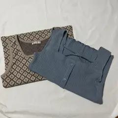 タンクトップセット ベージュとグレー