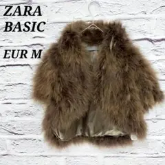 R4641 ザラベーシックス 【EUR M】 リアルファージャケット 半袖 羽毛
