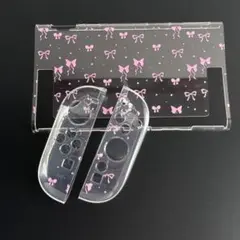 Nintendo Switch 2 クリアケース Joy-Conカバー リボン柄