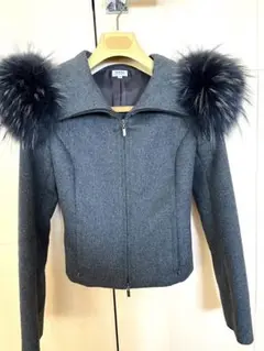FOXEY カシミア ファー付き ジャケット