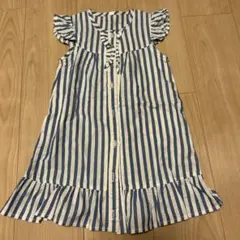 ノースリーブストライプワンピース