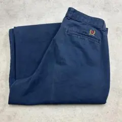 90s　トミーヒルフィガー　ツータック　フラッグタグ　チノパン　古着　紺　W31