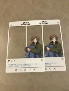 成人男性三人組　えるの　SNSフレーム風透明カード