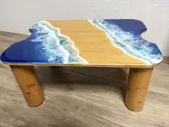 オーシャンアート　天板約43×31 足長さ19㎝　ミニテーブル