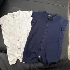 H&M アンカー柄ロンパース2点セット