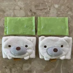 クマの顔デザイン 保冷剤入り冷感グッズ2個セット