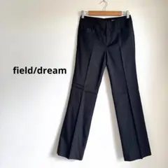 field/dream フィールドドリーム 麻混リネンスラックス 黒 W61