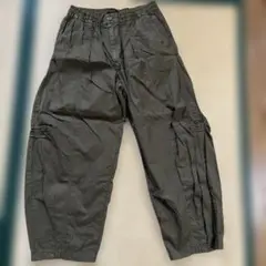 GAP ミッドライズツイルバレルパンツ ダークオリーブ S 中古