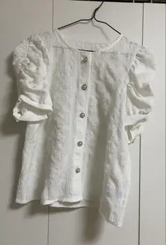 【新品未使用】GRL ボタン付きブラウス 白