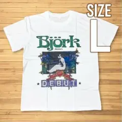新品未使用★ビョーク Tシャツ サイズL 白 バンドTシャツ Bjork