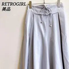 美品⭐️ レトロガール ガウチョパンツ ワイドパンツ リボン 編み上げ