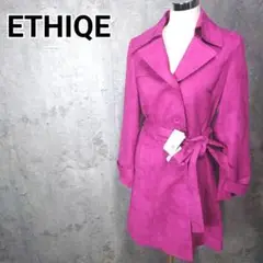 美品 ETHIQE エティック トレンチコート ロングコート マルチカラー A