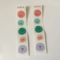 カラフルな顔のマスキングテープ2本セット