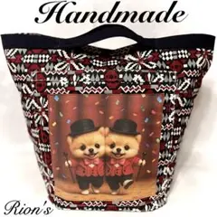 NEWタップダンスなポメラニアンhandmadeコンビニエコバッグ