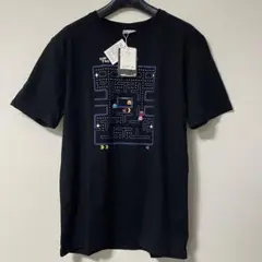 新品+難ありBANDAI APPAREL PAC-MAN Tシャツ L ブラック