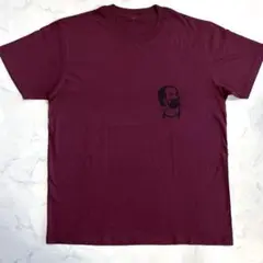 ZIGZAG プリントTシャツ バーガンディ キャラクター