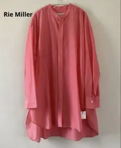 【新品・未使用】Rie Miller リエミラー　マオカラーシアーシャツ　38