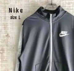 ナイキ☆スウッシュプリントロゴ ジャージ トラックジャケット 古着 Nike