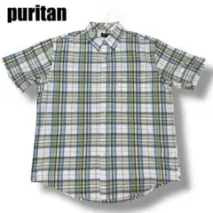 puritan ピューリタン チェック シャツ 半袖 古着 薄手