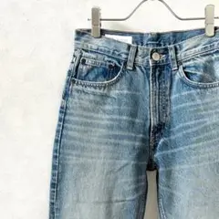 【美品】ZARA デニムパンツ ストレート 切りっぱなし ポケット付き シンプル