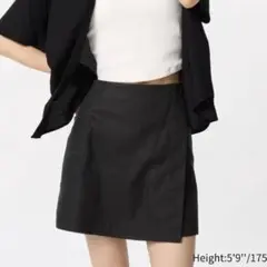UNIQLO リネン　ブレンド　スコート　ベトナム　L