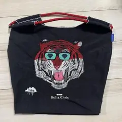 MULA Ball & Chain エコバッグ　M モルガ　虎　黒