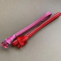 帯締め 赤 ピンク 2本セット