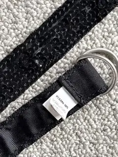 GAP 牛革 スパンコール　細ベルト　黒　アクセントベルト