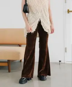 カスタネ ベロアパンツ　サイズ0