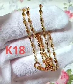 K18 カットボール チェーン ネックレス