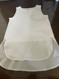 ホワイト ノースリーブ カットソー Mサイズ