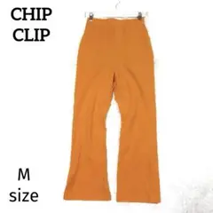 CHIP CLIPオレンジ フレアパンツ ウエストゴムカジュアル　Mサイズ
