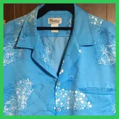 USA・HAWAII製　Pacificaパシフィカ✴️開襟アロハシャツ　半袖シャツ