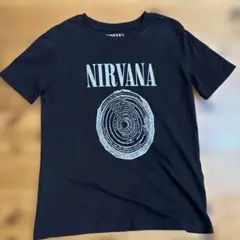 NIRVANA ロゴプリント ブラック Tシャツ