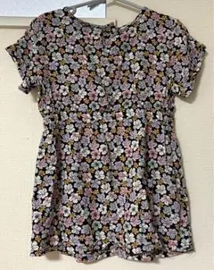 H&M 90㎝ 半袖花柄ワンピース