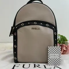 【訳あり極美品】フルラ フリーダ リュック レザー シボ革 肩掛け 黒 ベージュ